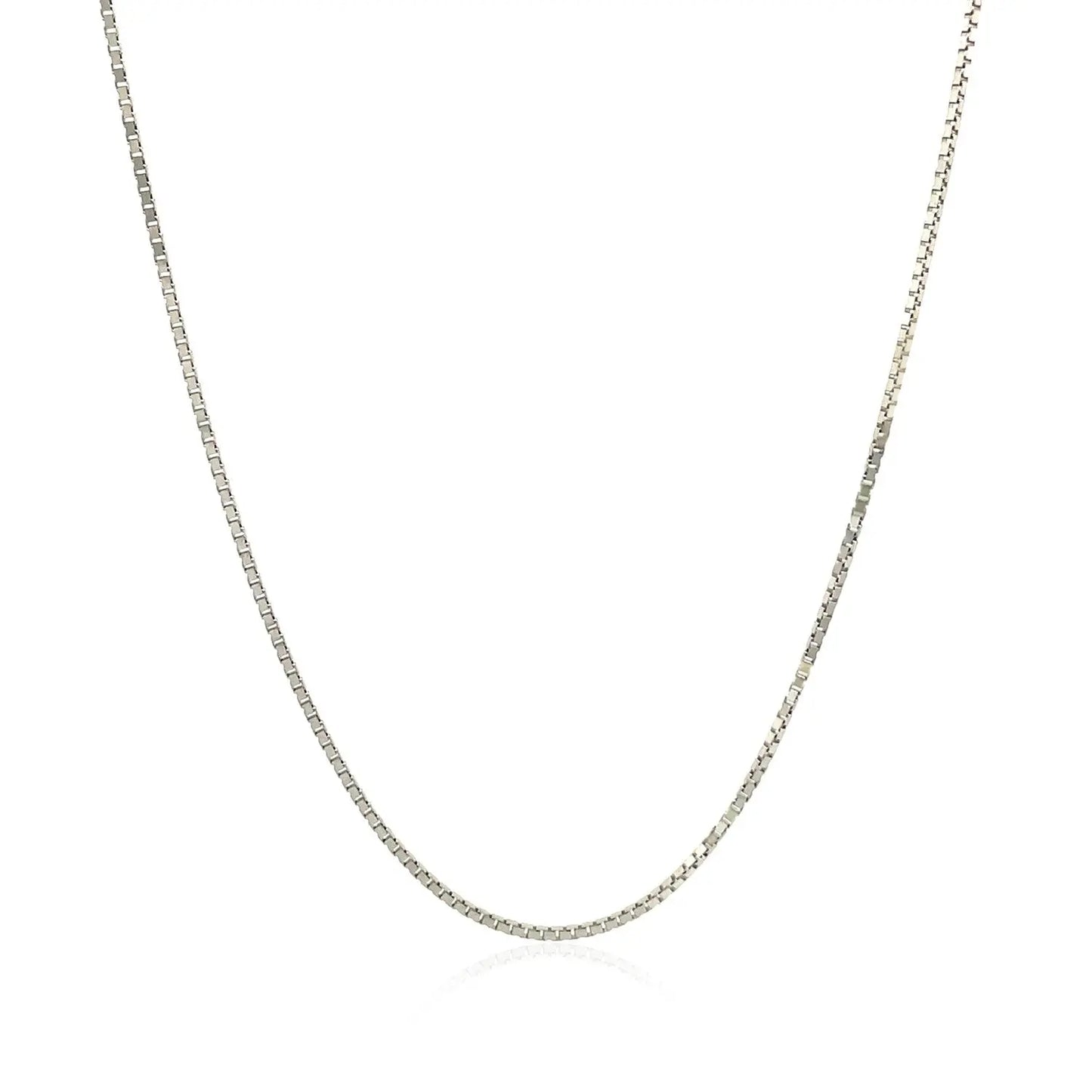 10k White Gold Classic Box Chain (0.78 mm)Monde Trend