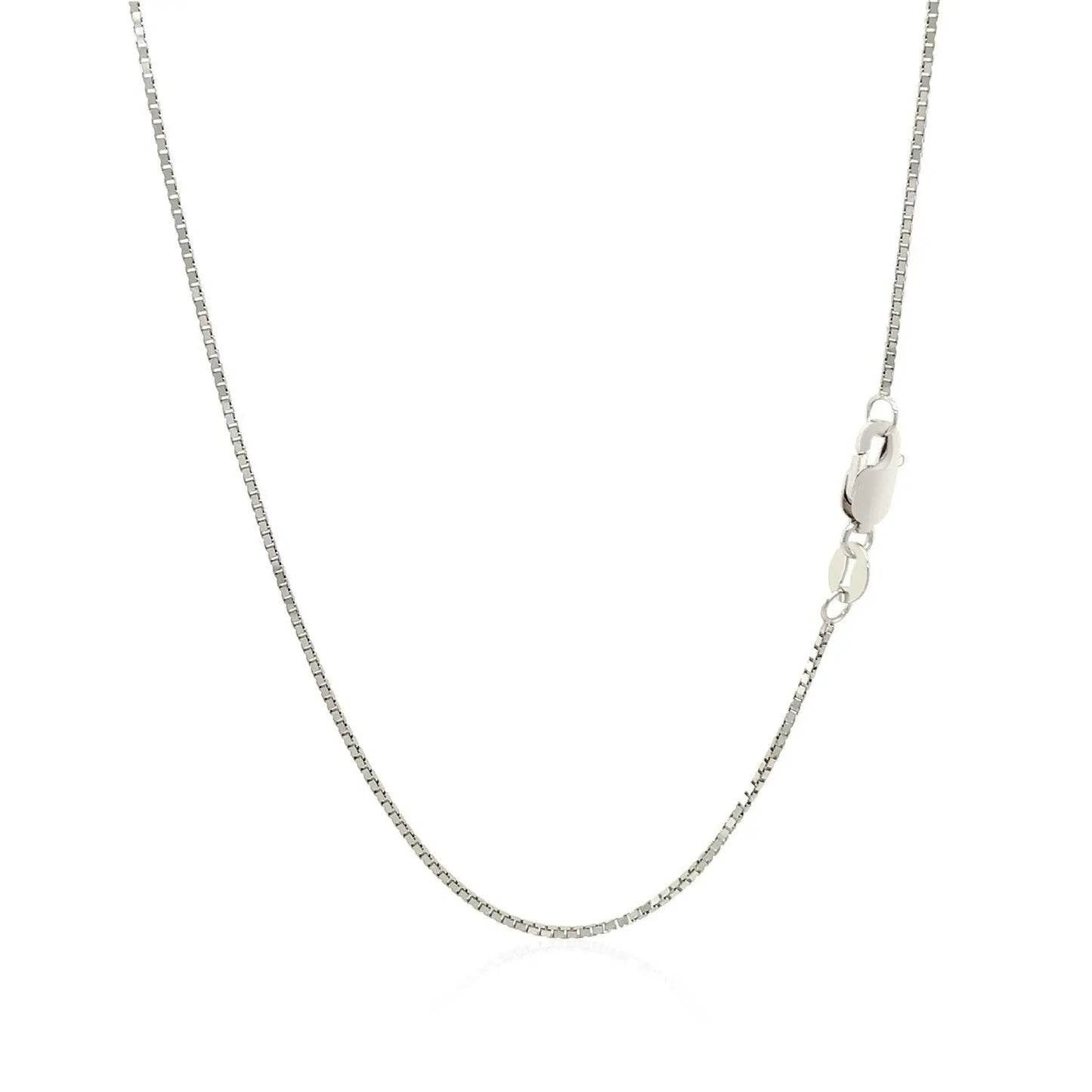 10k White Gold Classic Box Chain (0.78 mm)Monde Trend