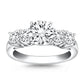 14k White Gold Five Stone Diamond Trellis Engagement RingMonde Trend