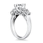 14k White Gold Five Stone Diamond Trellis Engagement RingMonde Trend