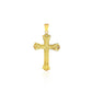 14k Yellow Gold Black Onyx Cross Pendant RCJ