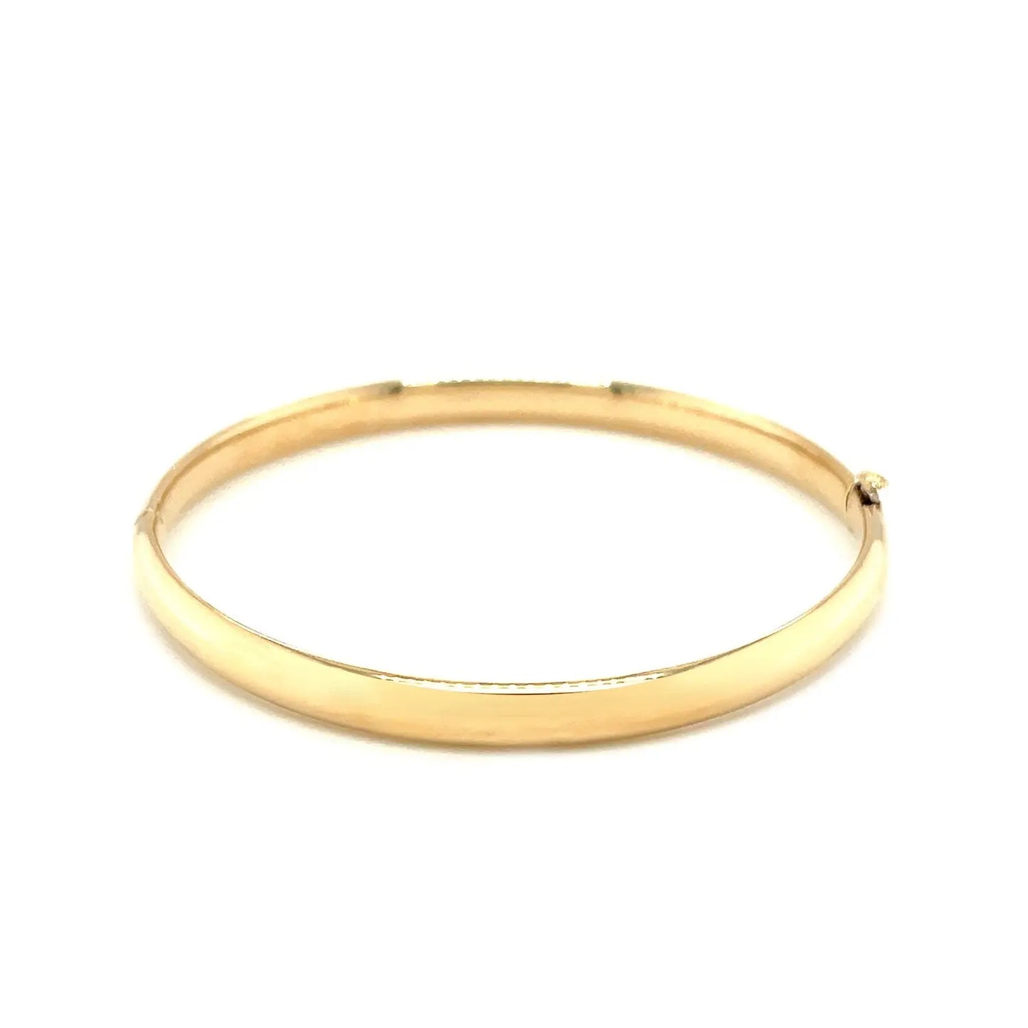 14k Yellow Gold Dome Design Polished Childrens Bangle (5.50 mm) RCJ