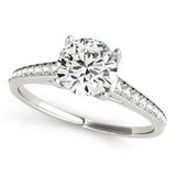 14k White Gold Diamond Engagement Ring With Cathedral Design (1 1/3 cttw)Monde Trend