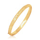 14k Yellow Gold Diamond Cut Design Dome Motif Childrens Bangle (5.50 mm) RCJ