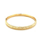 14k Yellow Gold Diamond Cut Design Dome Motif Childrens Bangle (5.50 mm) RCJ