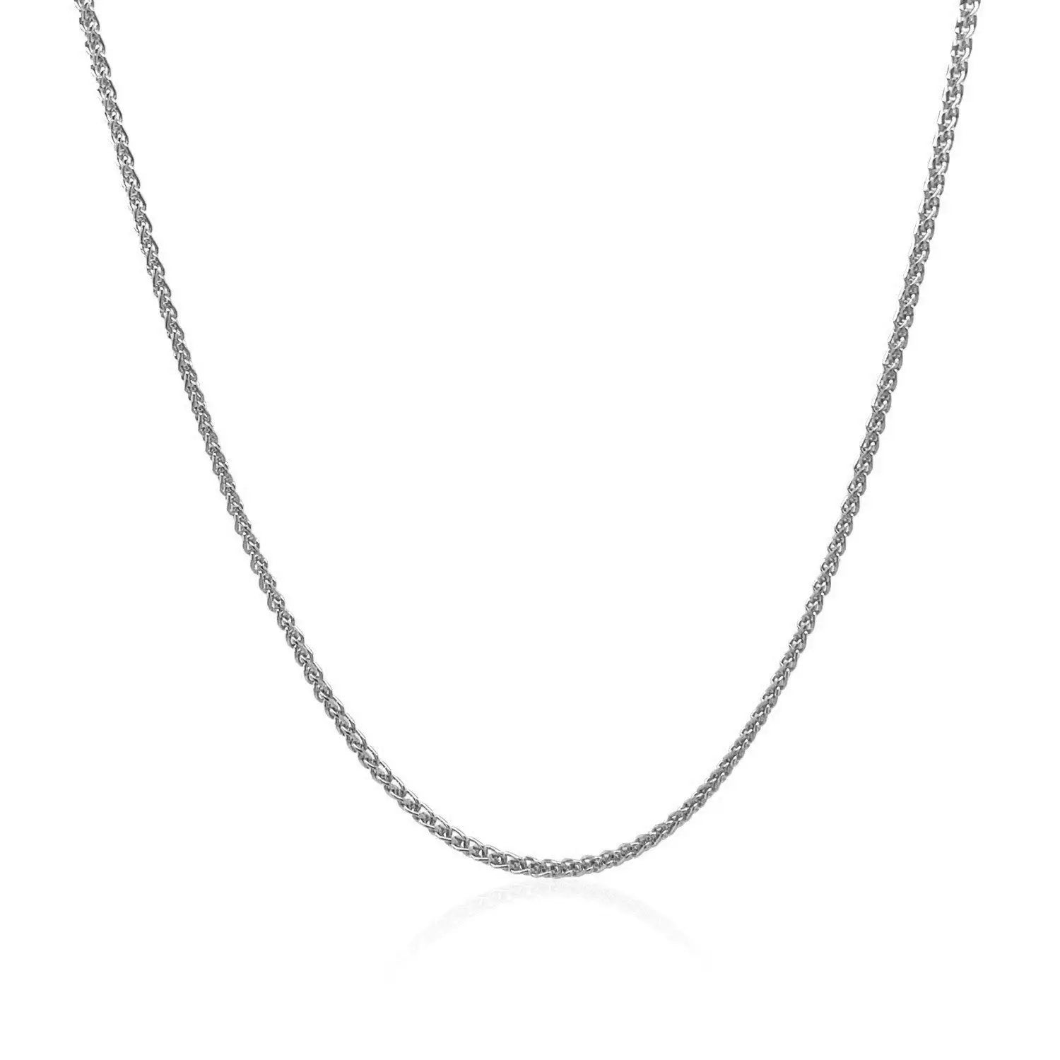 18k White Gold Round Wheat Chain (1.20 mm) RCJ