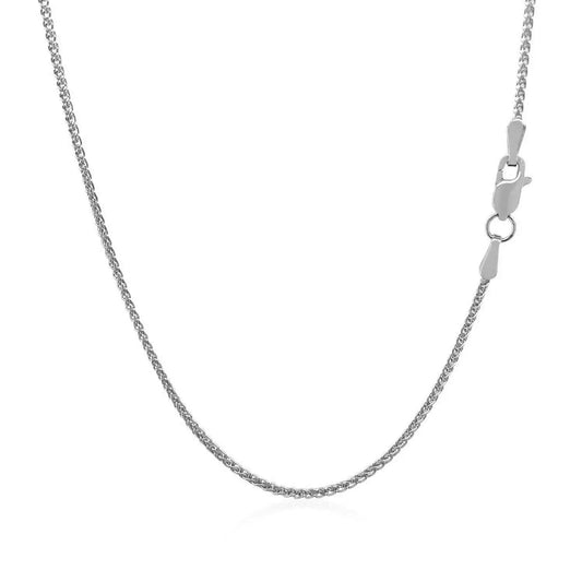 18k White Gold Round Wheat Chain (1.20 mm) RCJ