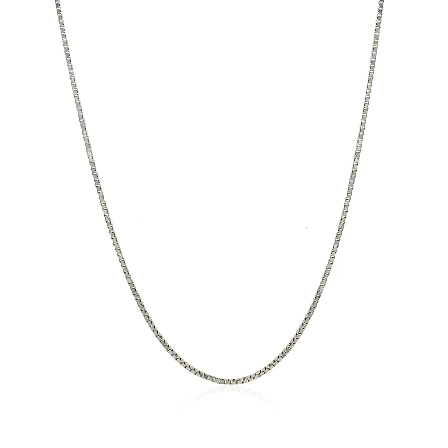 18k White Gold Classic Box Chain (0.85 mm) RCJ