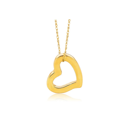 14k Yellow Gold Heart Pendant RCJ