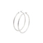 14k White Gold Polished Hoop Earrings (2x40mm) RCJ