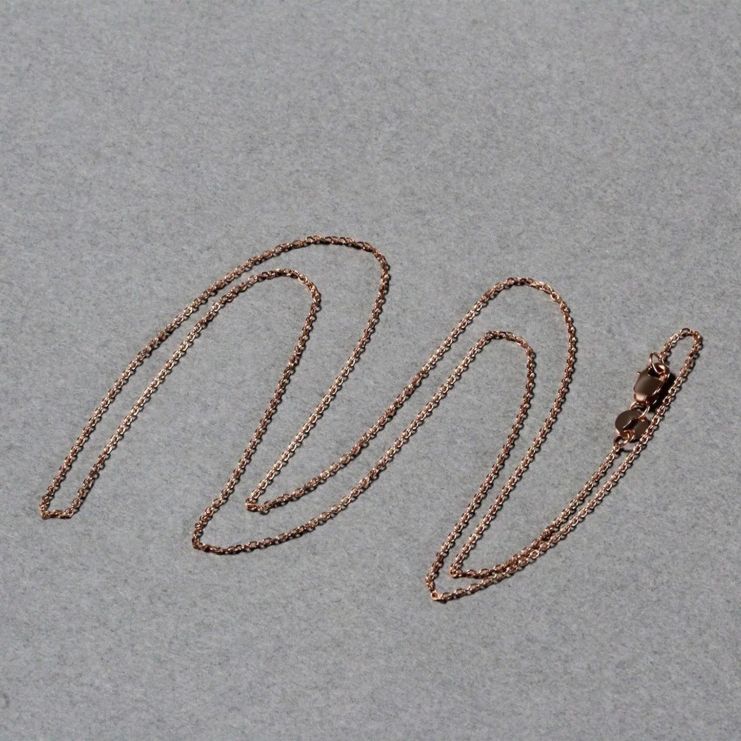 Diamond Cut Cable Link Chain in Rose Gold (0.87 mm) RCJ