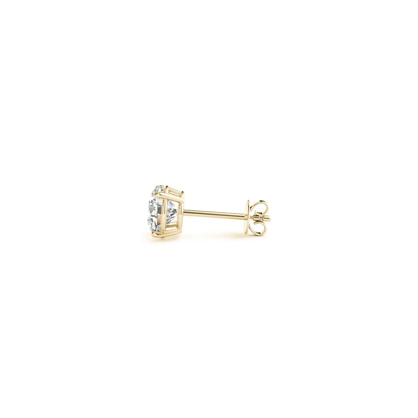 1 cttw Certified IGI Lab Grown Round Diamond Stud Earrings 14k Yellow Gold (G/VS2)Monde Trend