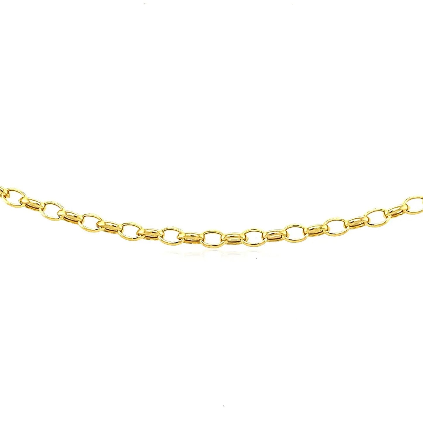 14k Yellow Gold Oval Rolo Bracelet  (3.20 mm) RCJ