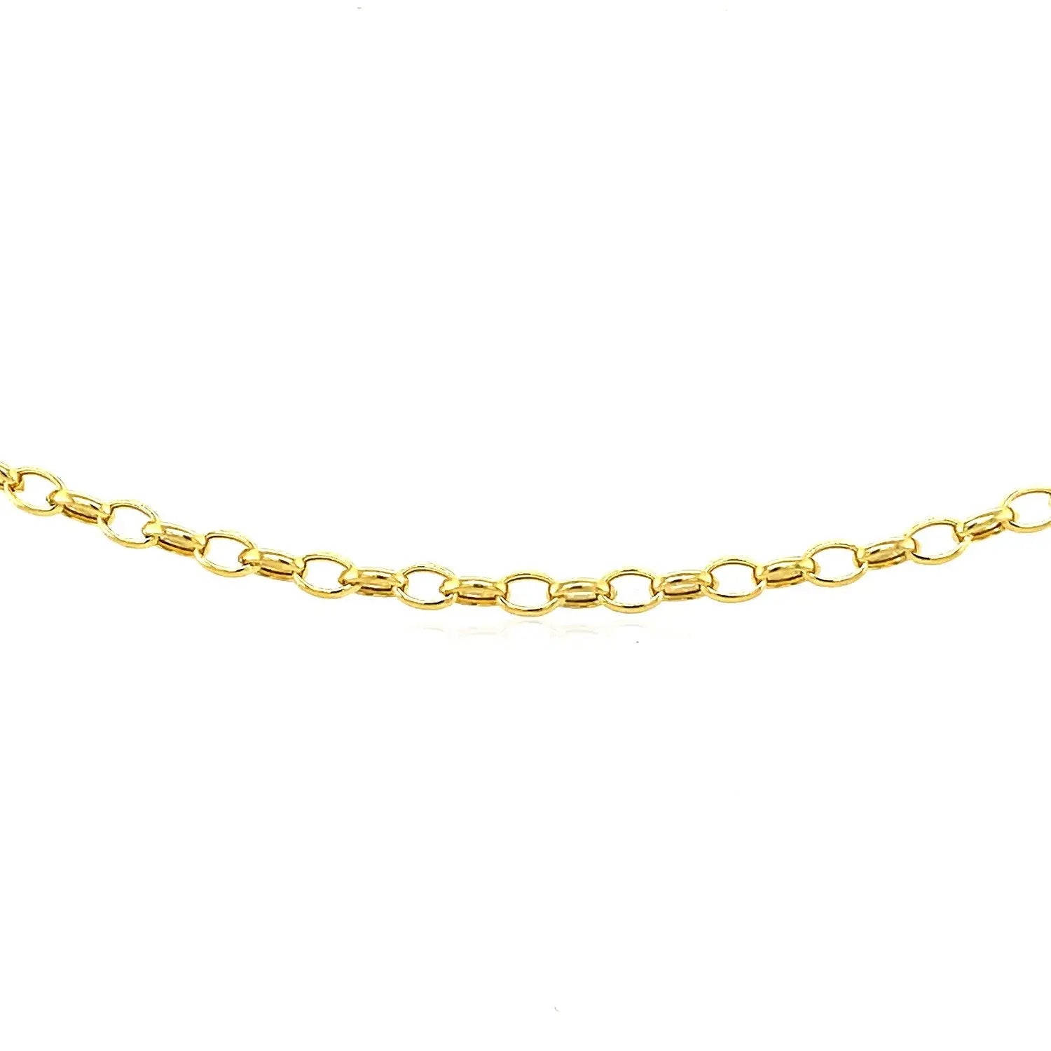 14k Yellow Gold Oval Rolo Bracelet  (3.20 mm) RCJ