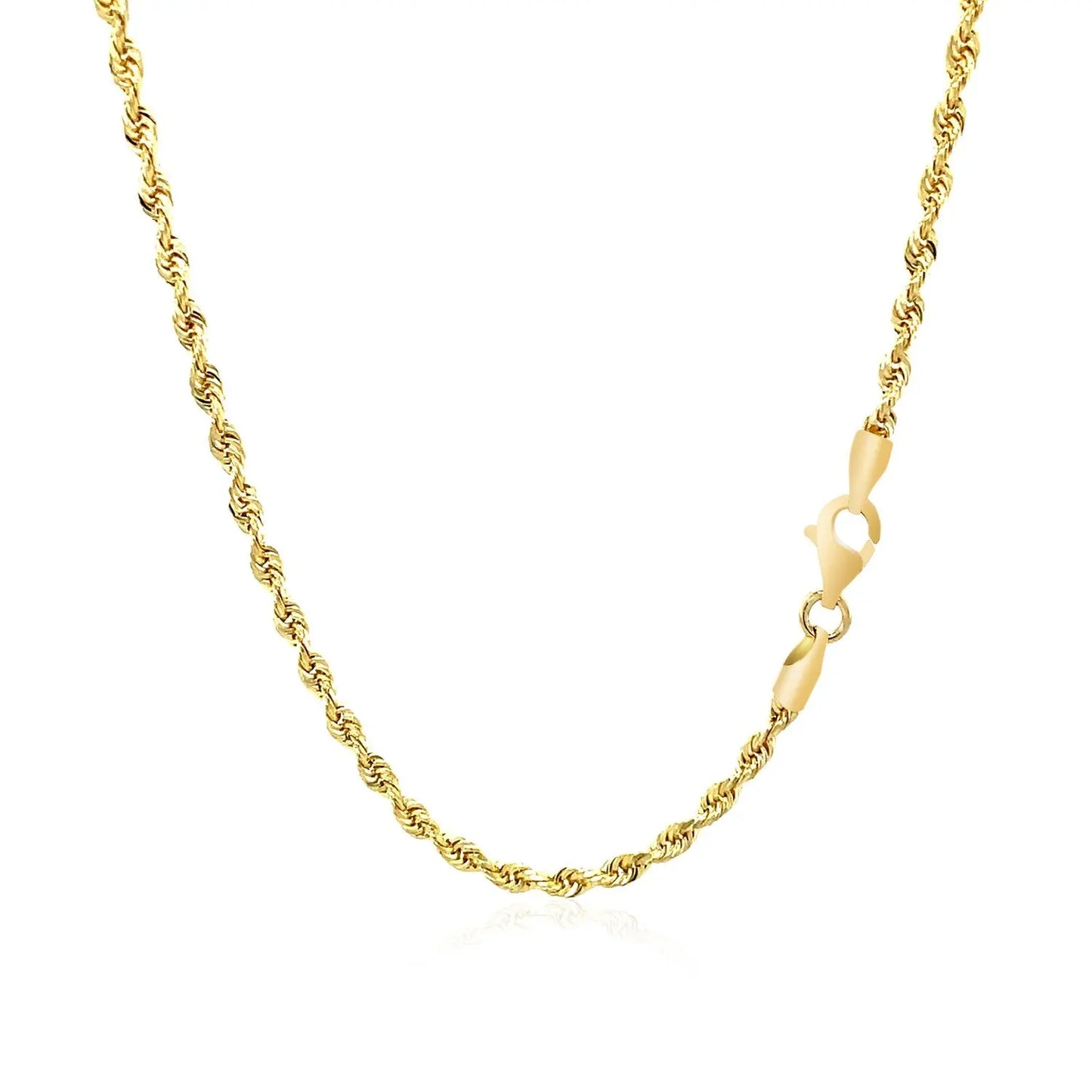 10k Yellow Gold Solid Diamond Cut Rope Chain (2.50 mm)Monde Trend