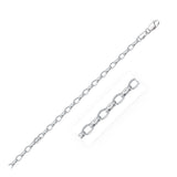 3.2mm 14k White Gold Oval Rolo Chain (3.20 mm) RCJ