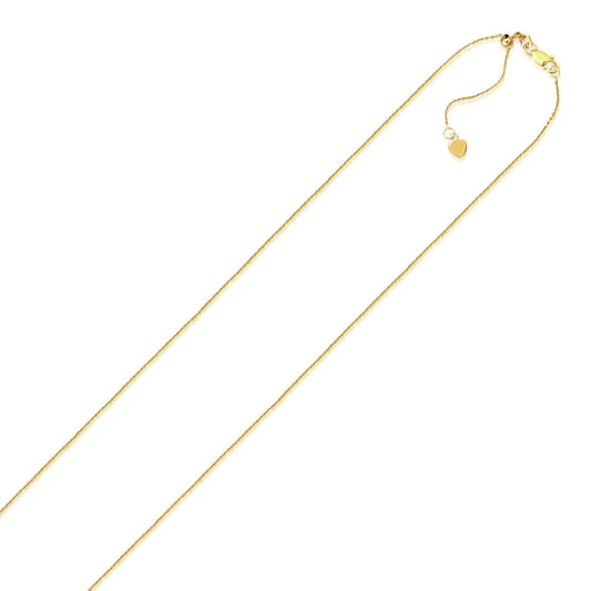 10k Yellow Gold Adjustable Cable Chain (1.10 mm)Monde Trend