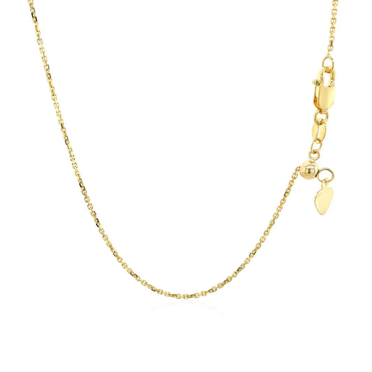 10k Yellow Gold Adjustable Cable Chain (1.10 mm)Monde Trend