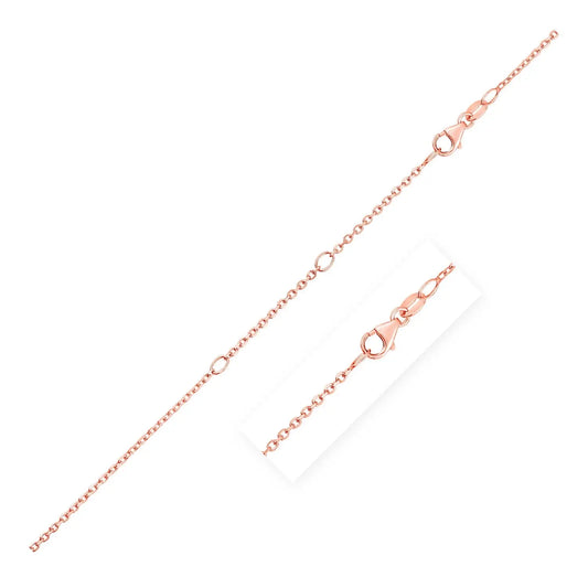 Double Extendable Cable Chain in 14k Rose Gold (1.20 mm) RCJ