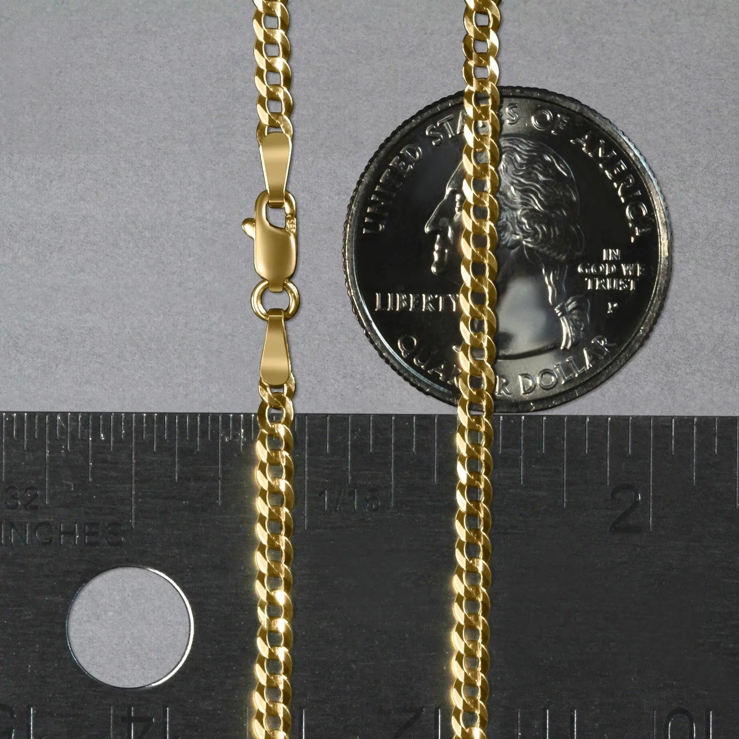 10k Yellow Gold Curb Chain (2.60 mm)Monde Trend