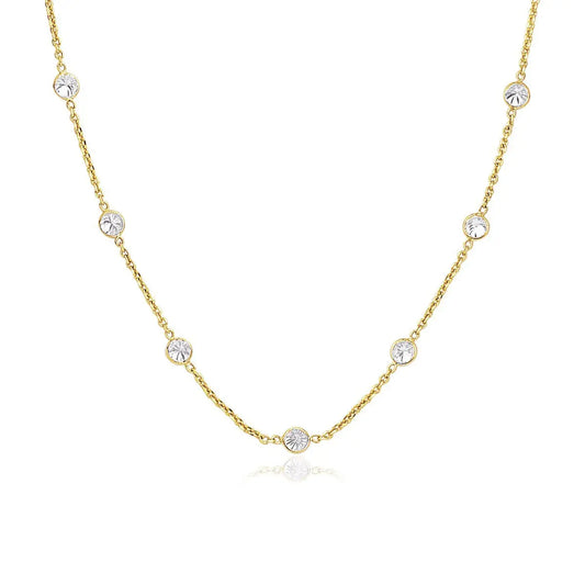 14k Yellow Gold CZ By the Yard Long Links RCJ