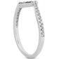 14k White Gold Fancy Zig Zag Pave Diamond Wedding Ring BandMonde Trend