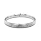 Classic Floral Carved Bangle in 14k White Gold (8.00 mm) RCJ