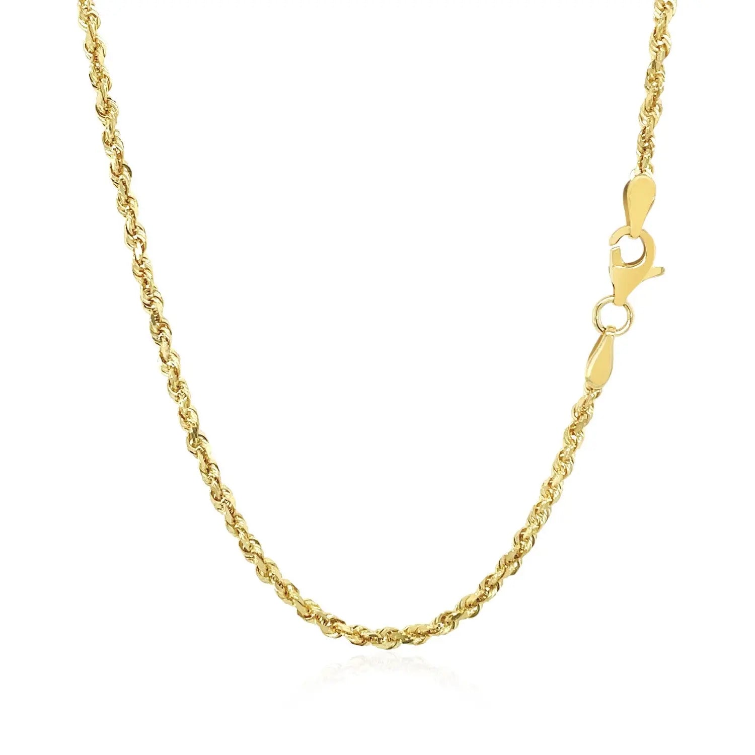 10k Yellow Gold Solid Diamond Cut Rope Chain (2.00 mm)Monde Trend