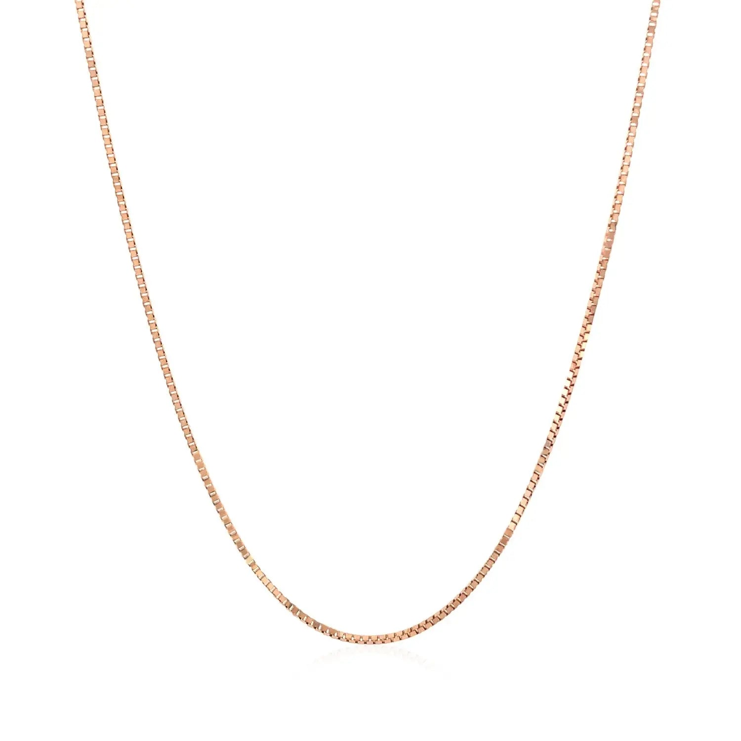 14k Rose Gold Classic Box Chain (0.73 mm)Monde Trend