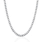 Rhodium Plated Sterling Silver Curb Style Chain (4.70 mm) RCJ