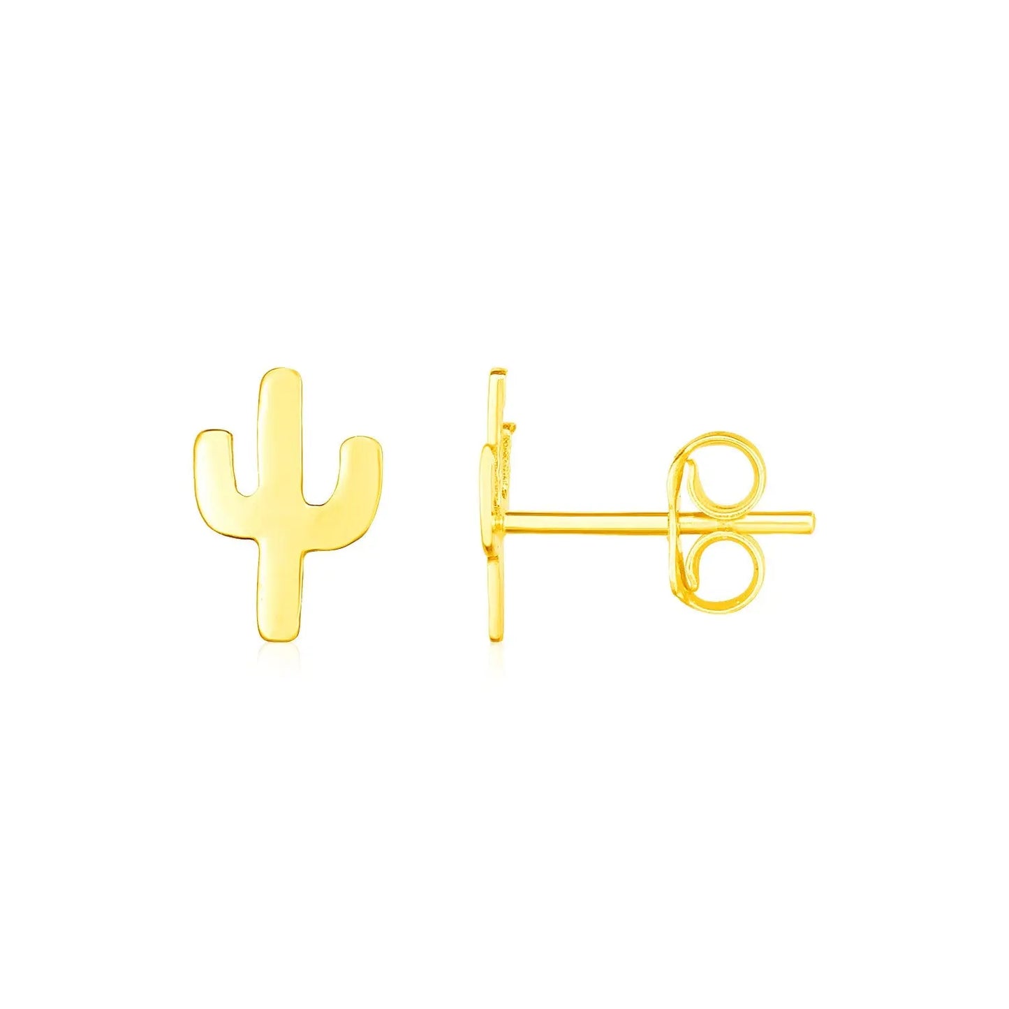 14K Yellow Gold Petite Cactus Earrings RCJ