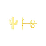 14K Yellow Gold Petite Cactus Earrings RCJ