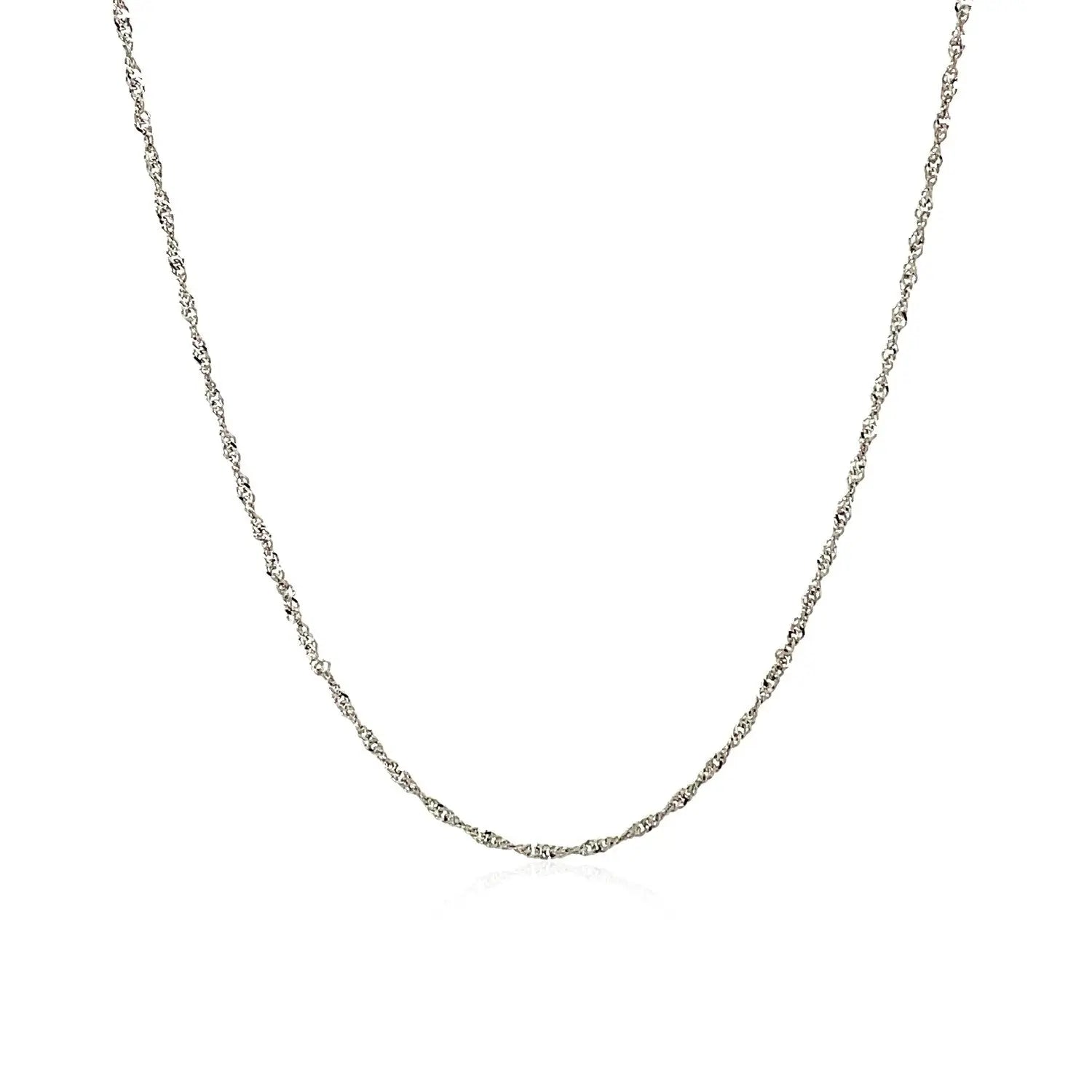 10k White Gold Singapore Chain  (1.10 mm)Monde Trend