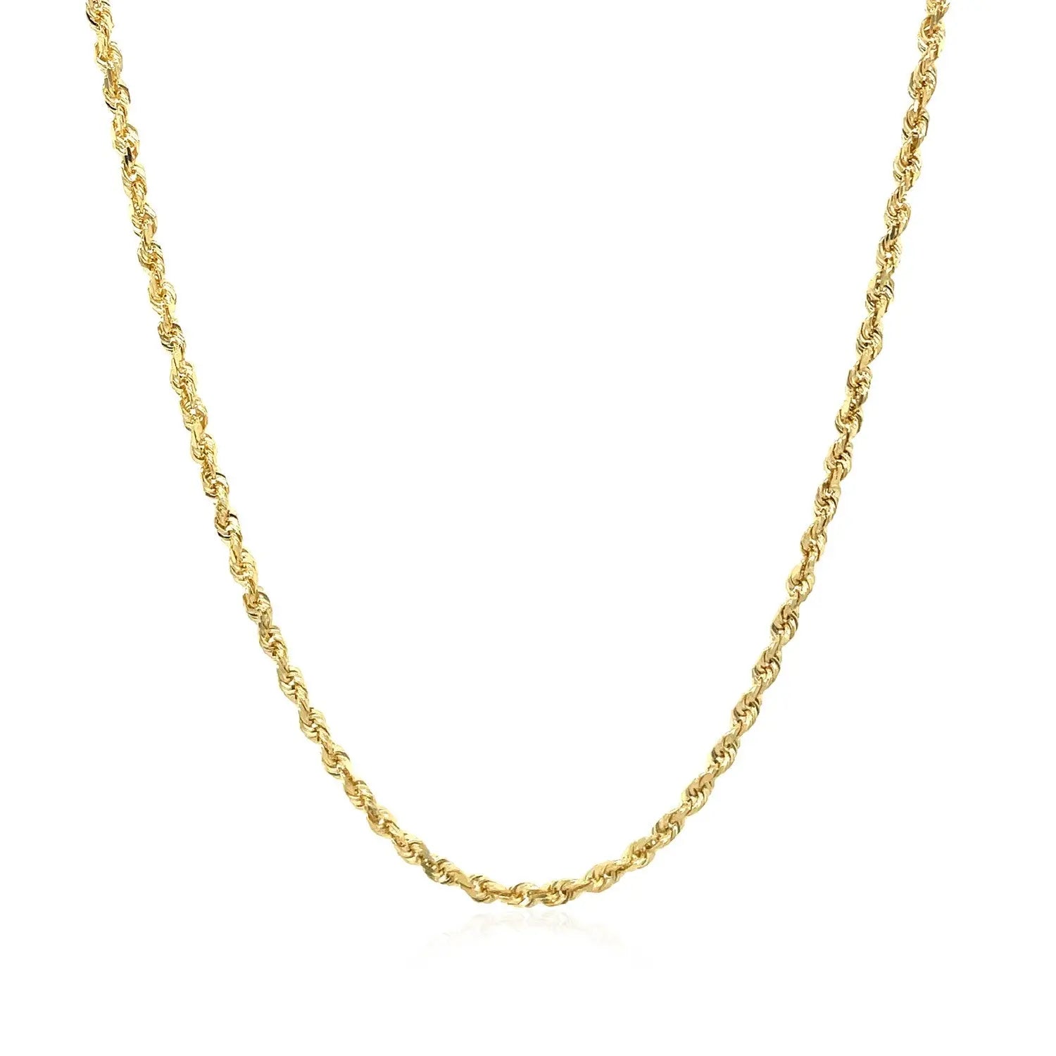 10k Yellow Gold Solid Diamond Cut Rope Chain (1.80 mm)Monde Trend