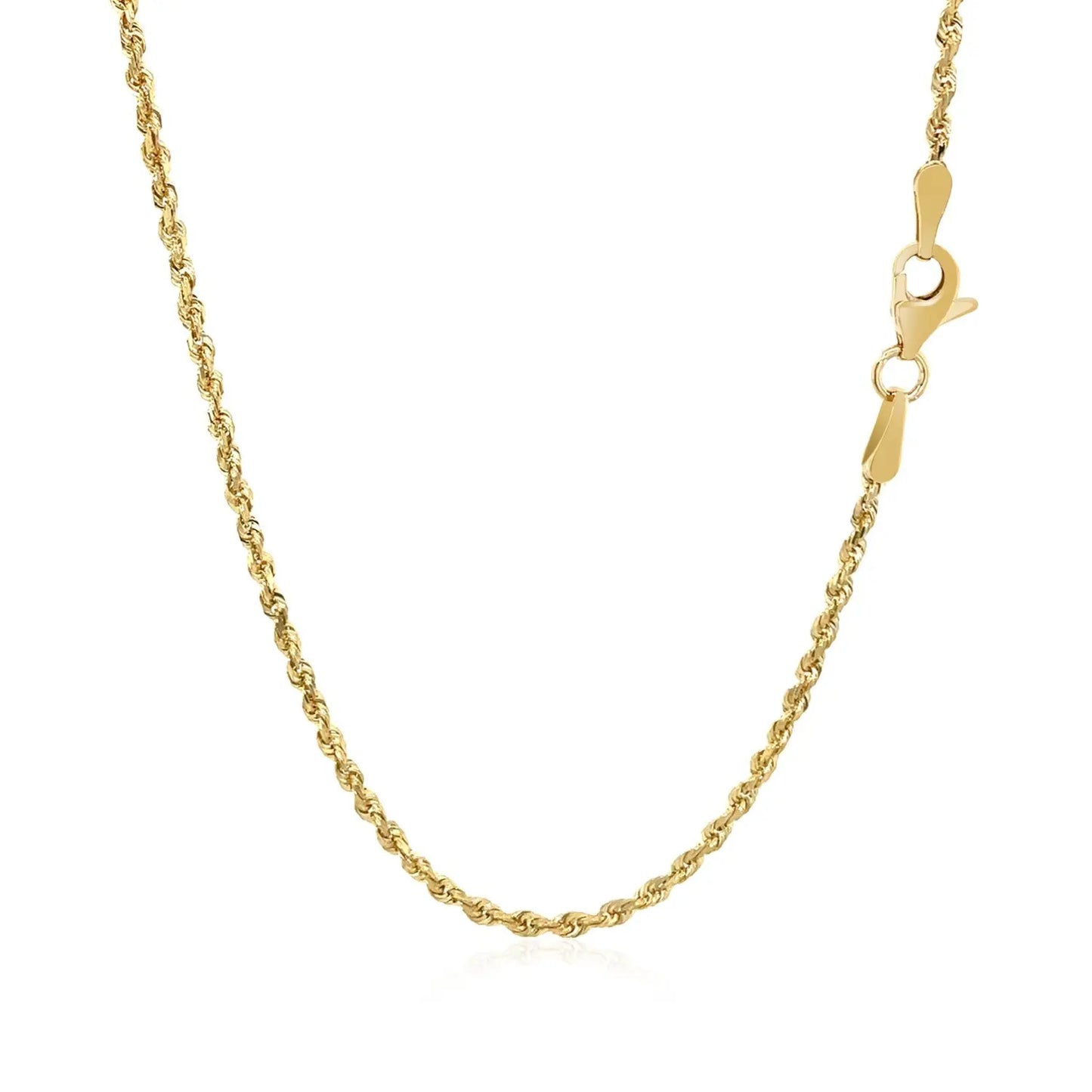 10k Yellow Gold Solid Diamond Cut Rope Chain (1.80 mm)Monde Trend