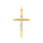 14k Two Tone Gold Cross PendantMonde Trend