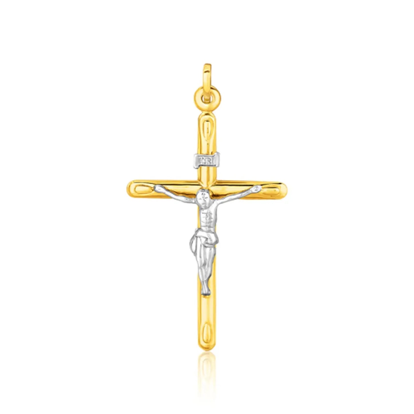 14k Two Tone Gold Cross PendantMonde Trend