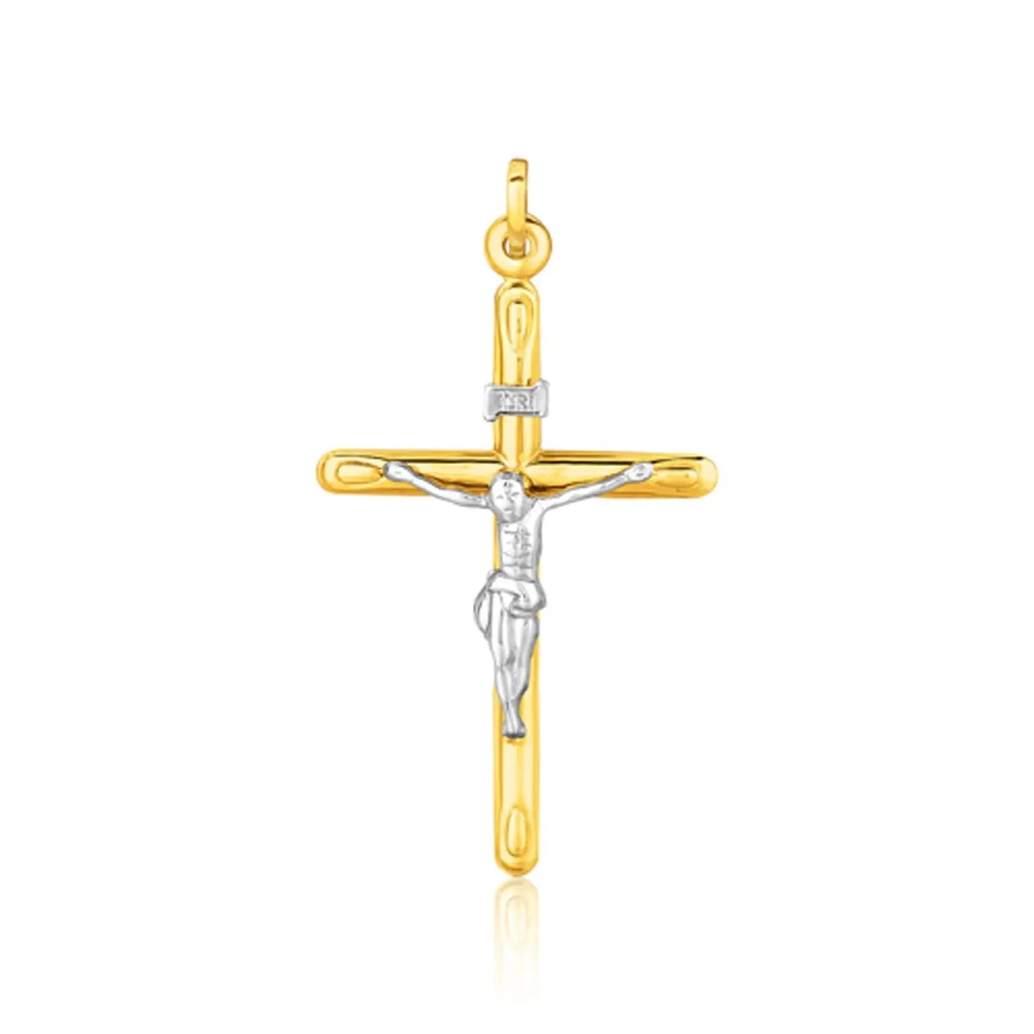 14k Two Tone Gold Cross PendantMonde Trend