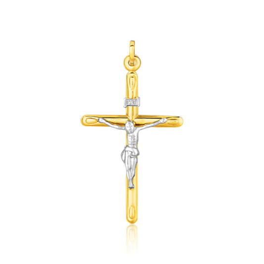 14k Two Tone Gold Cross PendantMonde Trend