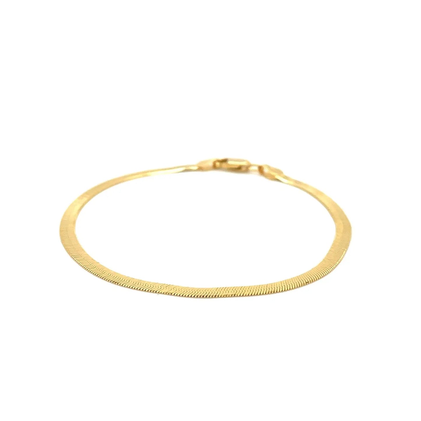 14k Yellow Gold Super Flex Herringbone Bracelet (2.80 mm) RCJ