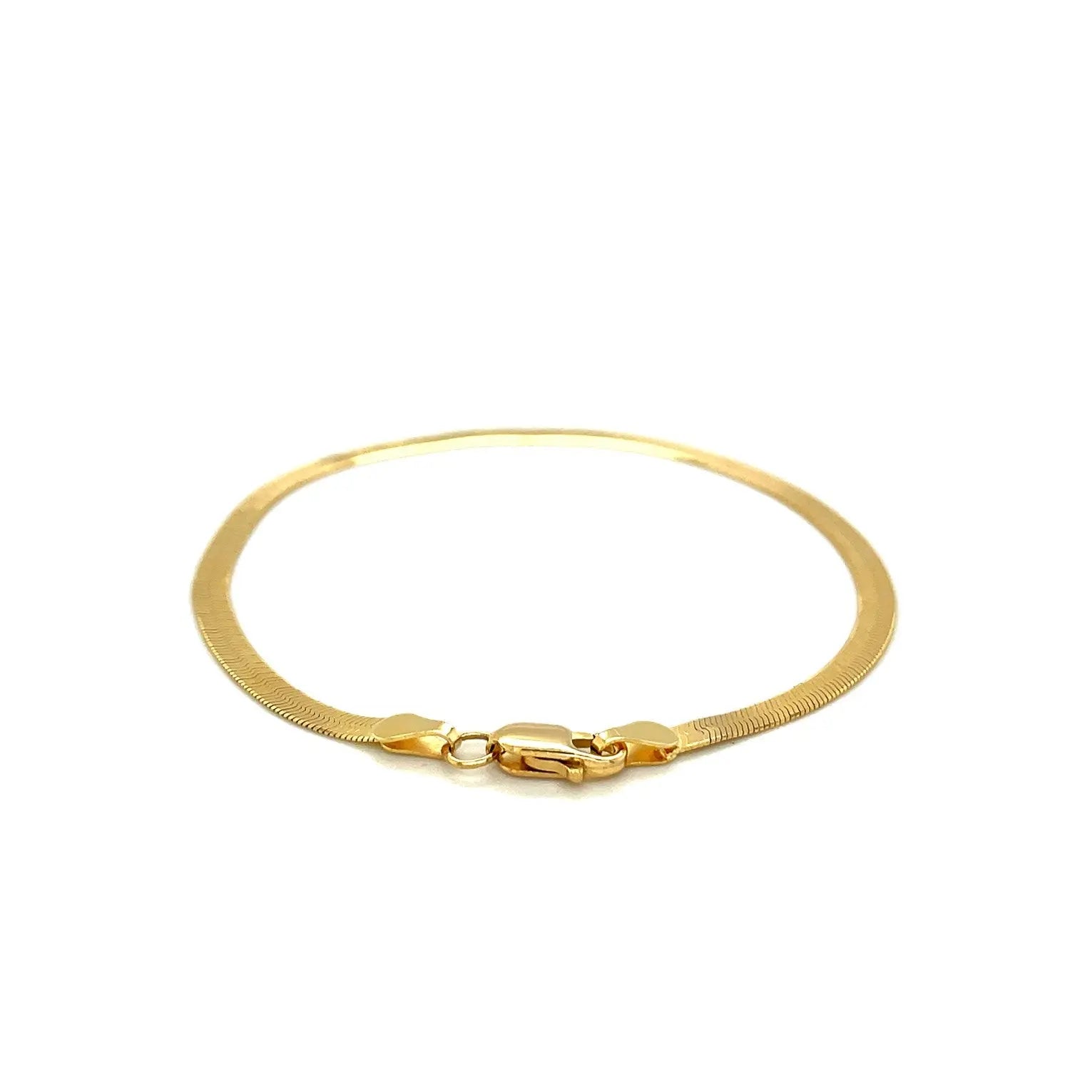 14k Yellow Gold Super Flex Herringbone Bracelet (2.80 mm) RCJ