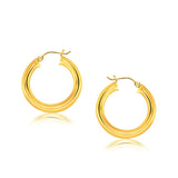 14k Yellow Gold Polished Hoop Earrings (5x30 mm) RCJ