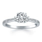 14k White Gold Diamond Accent Engagement RingMonde Trend