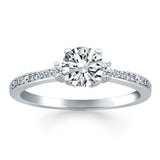 14k White Gold Diamond Accent Engagement RingMonde Trend