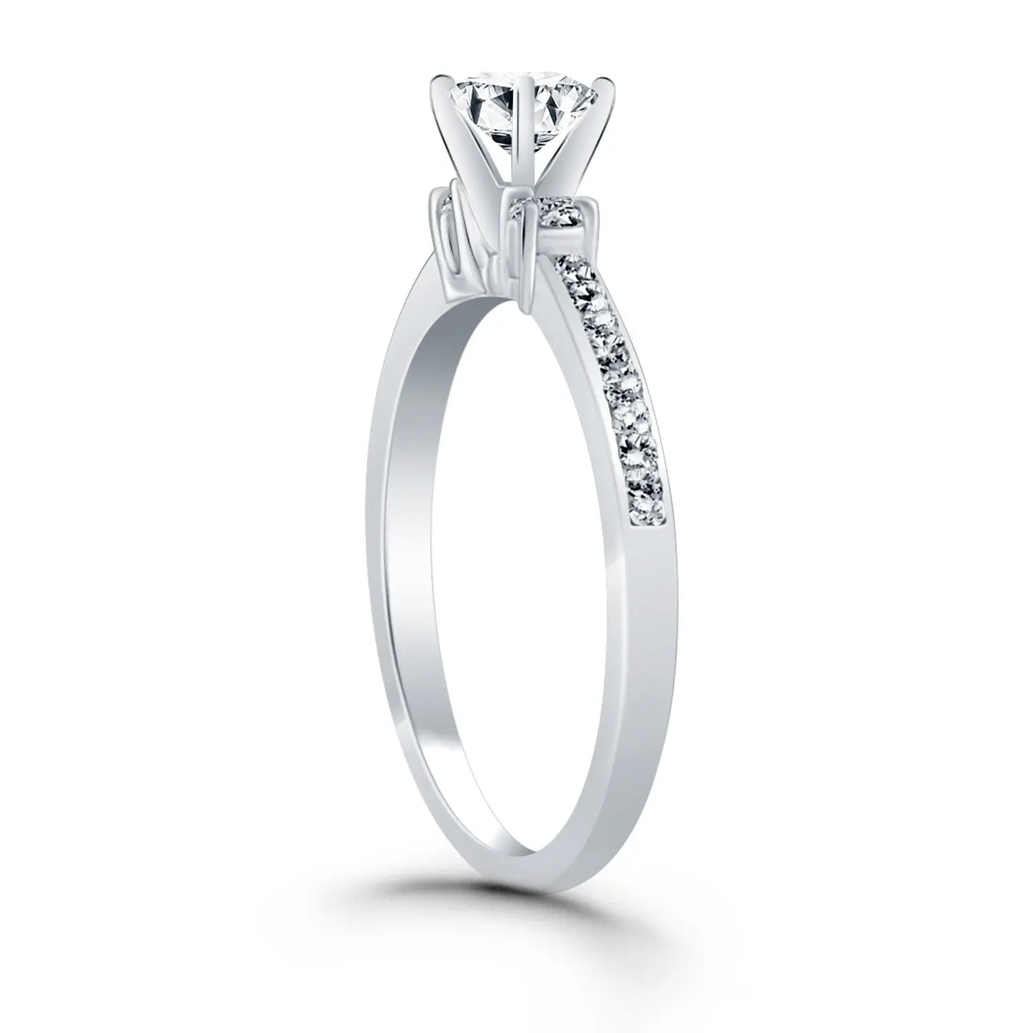 14k White Gold Diamond Accent Engagement RingMonde Trend