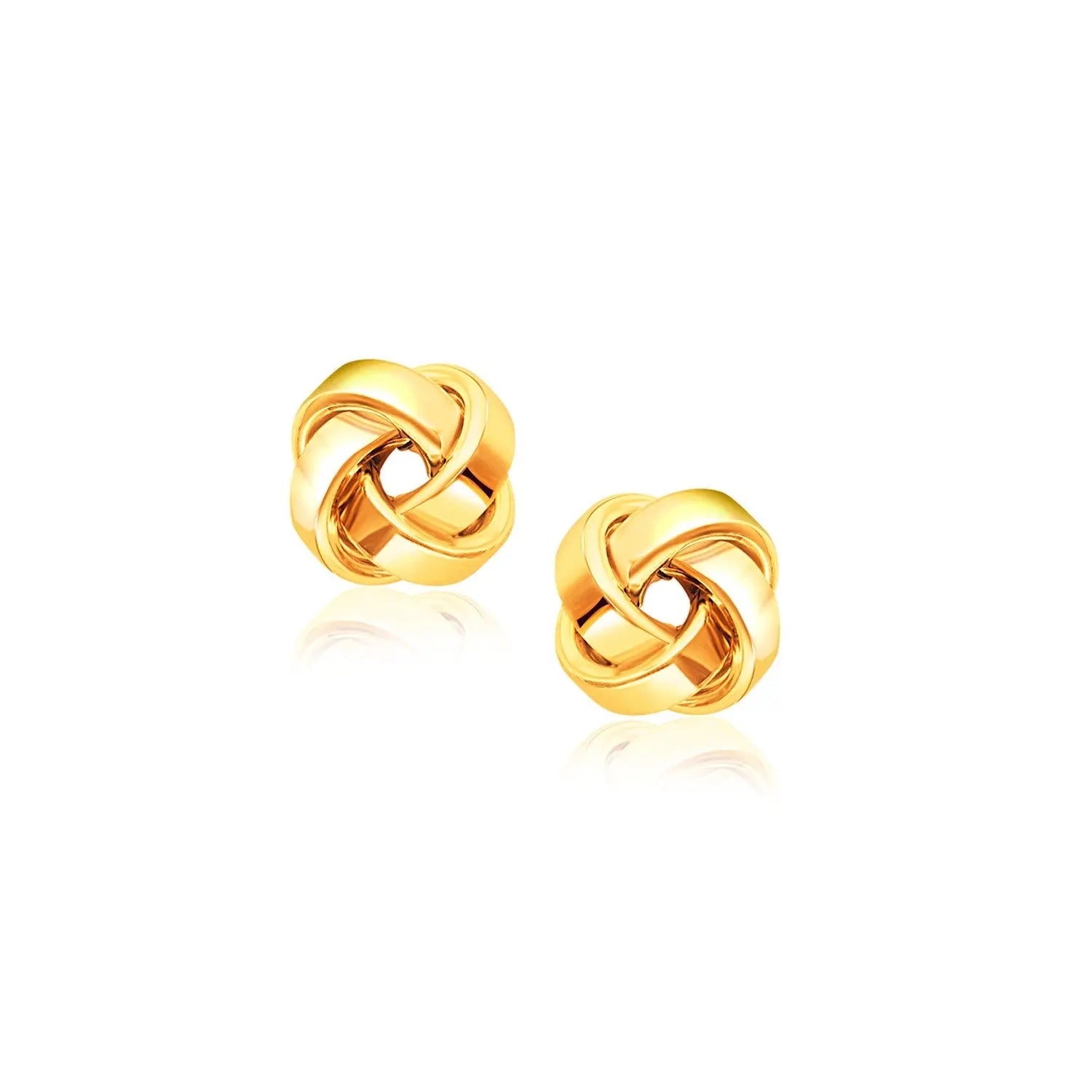 14k Yellow Gold Classic Love Knot Stud Earrings RCJ