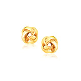 14k Yellow Gold Classic Love Knot Stud Earrings RCJ