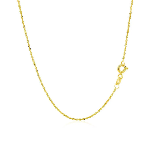 10k Yellow Gold Singapore Chain (1.10 mm)Monde Trend