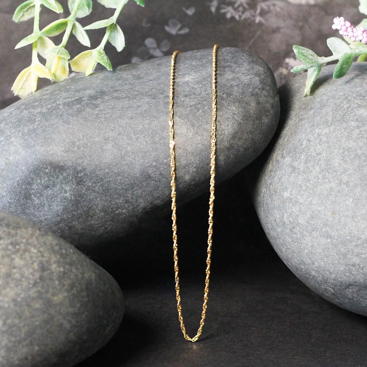 10k Yellow Gold Singapore Chain (1.10 mm)Monde Trend