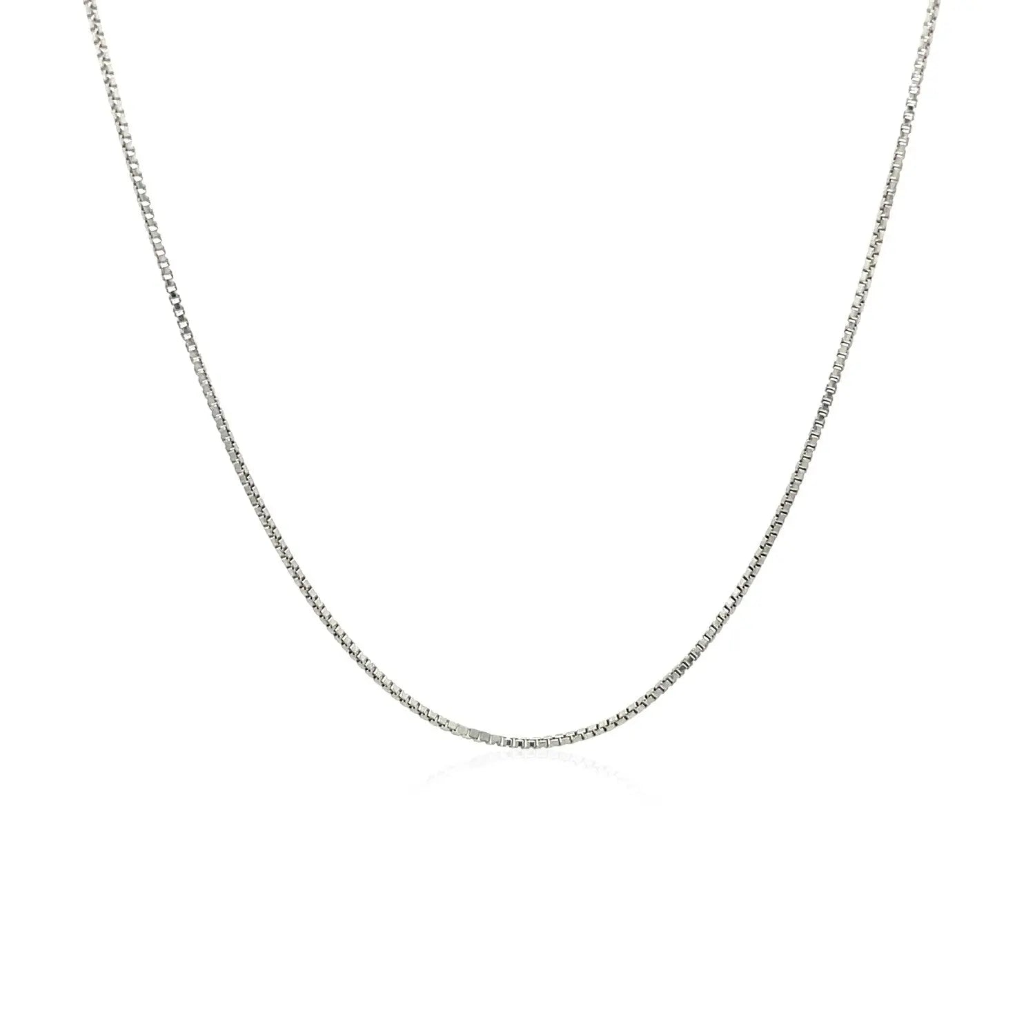 Sterling Silver Rhodium Plated Box Chain (0.70 mm) RCJ